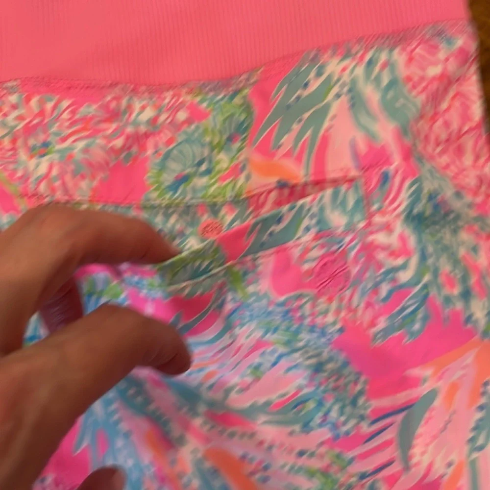 Lilly Pulitzer UPF 50+ Luxletic Run Around Skort Prosecco Pink Seaing Things L - Picture 9 of 9